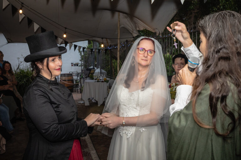 Couple renewing wedding vows by Katja Photography